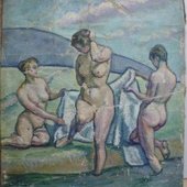 Baigneuses Hodler avant